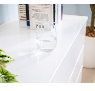 チェスト 深型 2段 引出し3杯タイプ 幅約90cm ホワイト 白 木製 シャイニー AKU1056458