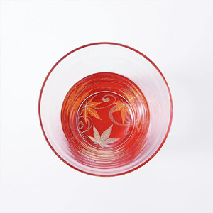 みよし漆器本舗 ぬりもん de Verre フリーグラス 紅葉 ペアセット 赤 黒 210ml