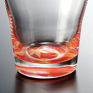 みよし漆器本舗 紀州塗り ぬりもん de Verre フリーグラス 紅葉 赤 210ml