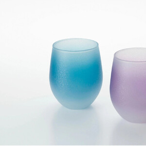 みよし漆器本舗 紀州塗り ぬりもん de Verre フリーグラス クールグラデーション ペアセット ブルー パープル 295ml
