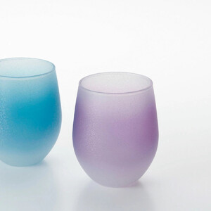みよし漆器本舗 紀州塗り ぬりもん de Verre フリーグラス クールグラデーション ペアセット ブルー パープル 295ml