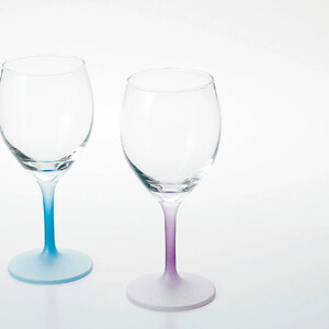 みよし漆器本舗 紀州塗り ぬりもん de Verre ワイングラス クールグラデーション 単品 ブルー 300ml