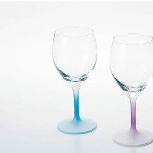 みよし漆器本舗 紀州塗り ぬりもん de Verre ワイングラス クールグラデーション 単品 パープル 300ml