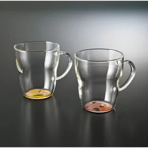 みよし漆器本舗 ぬりもん de Verre 耐熱マグカップ 蒔絵 単品 ピンク 330ml