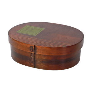 \tみよし漆器本舗 曲げわっぱ お弁当箱 600ml 約17.5×11.5×高さ6.5cm 小判型 一段 まげわっぱ 弁当箱 1段 グリーン 漆塗り