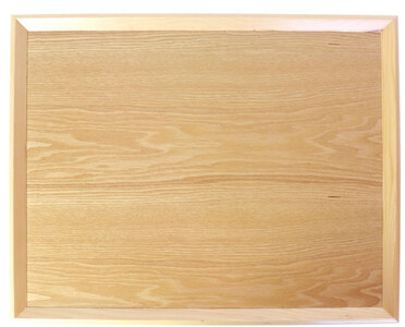 みよし漆器本舗 トレー 木製 45cm ノンスリップ お盆 羽反ワイドトレー 白木