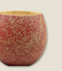 木製 エッグカップ 乱糸マット仕上げ 本朱［NF123］