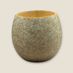 木製 エッグカップ 乱糸マット仕上げ 漆白［NF122］