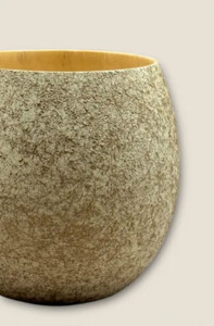 木製 エッグカップ 乱糸マット仕上げ 漆白［NF122］