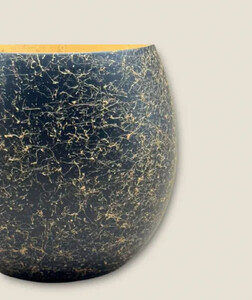 木製 エッグカップ 乱糸マット仕上げ 漆黒［NF119］