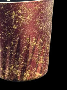 ロックグラス315 乱糸(マット仕上げ)赤溜