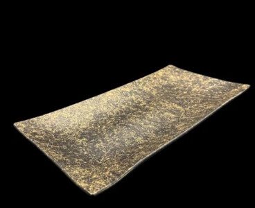 波レクタングルプレート 乱糸(マット仕上げ)漆黒［NF105］