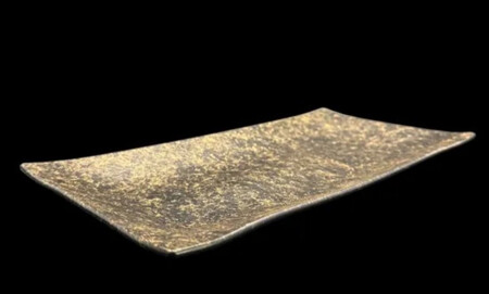 波レクタングルプレート 乱糸(マット仕上げ)漆黒［NF105］