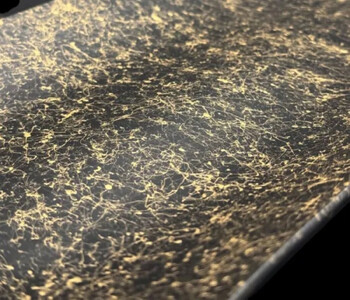 波レクタングルプレート 乱糸(マット仕上げ)漆黒［NF105］