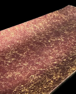 波レクタングルプレート 乱糸(マット仕上げ)赤溜［NF102］