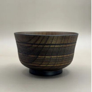 線面汁椀 ２個セット［黒漆］［朱］各1［NF94］