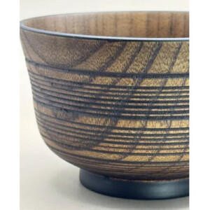 線面汁椀 ２個セット［黒漆］［朱］各1［NF94］