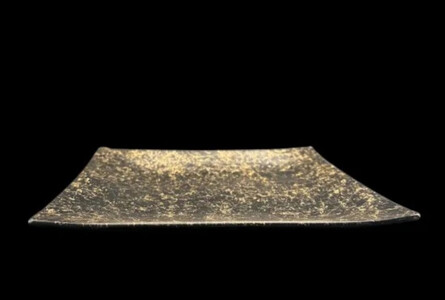 波スクエアプレート S 乱糸(マット仕上げ)漆黒［NF85］