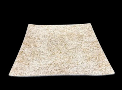 波スクエアプレート S 乱糸(マット仕上げ)純白［NF84］