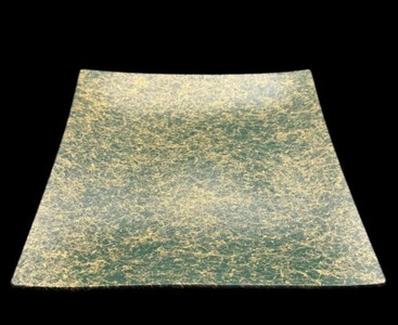 波スクエアプレート S 乱糸(マット仕上げ)草色［NF83］