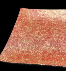 波スクエアプレート L 乱糸(マット仕上げ)本朱［NF79］