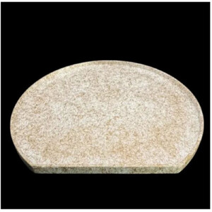 木製 半月トレイ 乱糸 (マット仕上げ) 純白［NF72］