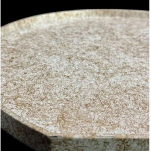 木製 半月トレイ 乱糸 (マット仕上げ) 純白［NF72］