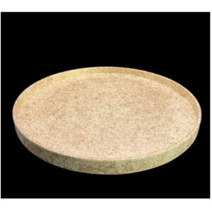 木製 丸トレイ 乱糸 (マット仕上げ) 漆白［NF67］