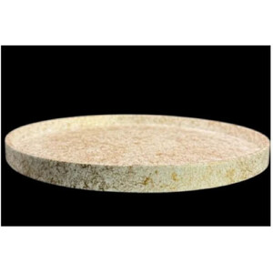 木製 丸トレイ 乱糸 (マット仕上げ) 純白［NF66］