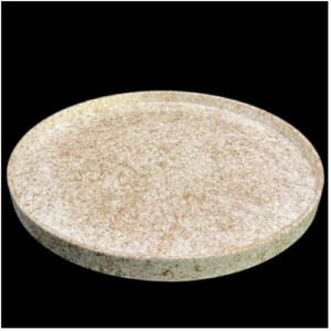 木製 丸トレイ 乱糸 (マット仕上げ) 純白［NF66］