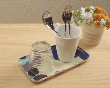 SRカスタートレー 21.5cm フフラ ブルー 2枚組　タツクラフト