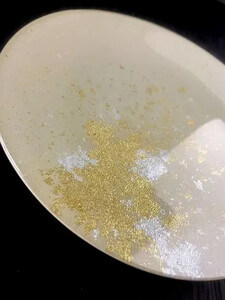 フラットプレート(D) 古代塗り金箔漆白［NF214］