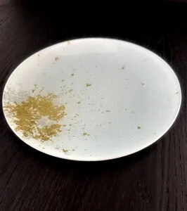 フラットプレート(D) 古代塗り金箔純白［NF215］
