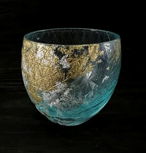 箔舞切子グラス100 ライトブルー［NF243］