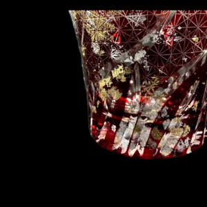 箔舞切子グラス240 レッド［NF246］