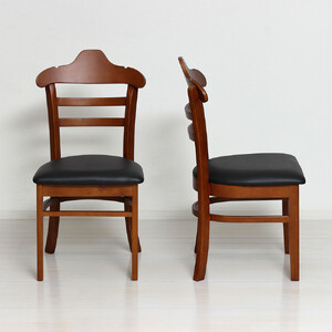 ハング ダイニングチェア2脚組 ブラウン