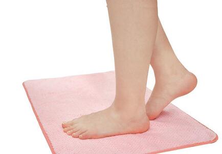 吸水バスマット 2色セット ピンク＆ベージュ