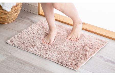 【ふるさと納税限定】ふわふわコスモトロン吸水速乾バスマット２０mm２色セット　縦４５cmX横６０cm