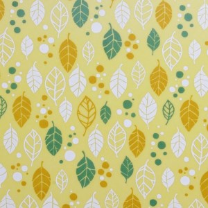 タツクラフト 友禅和紙コースター 5枚セット オータムリーフ イエロー