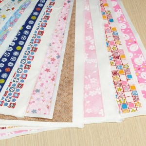 タツクラフト 友禅和紙おしぼりトレー 5枚セット 桜 流水紋