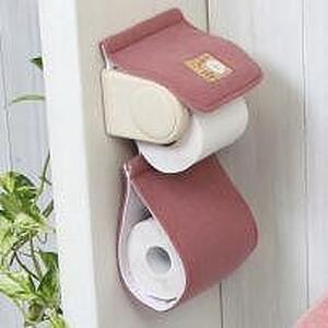 幅広ロング トイレ4点セット ピンク 【シャンフル】