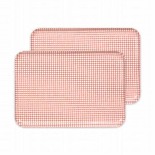 【ピンク2枚組】ST ランチョン トレー L 39cm チェック タツクラフト 【Tk109】 10,220円