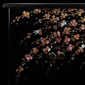 タツクラフト 紀州塗り ミニ仏壇 雅 大 しだれ桜