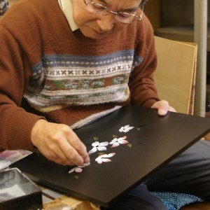 タツクラフト 紀州塗り ミニ仏壇 雅 大 しだれ桜