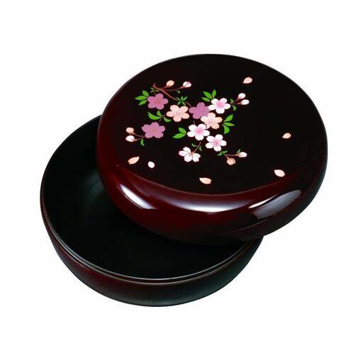6.0寸 菓子器 溜 里桜（内梨地）