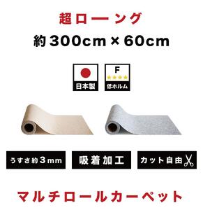 吸着ロールカーペット 60×300 グレー bts101377402