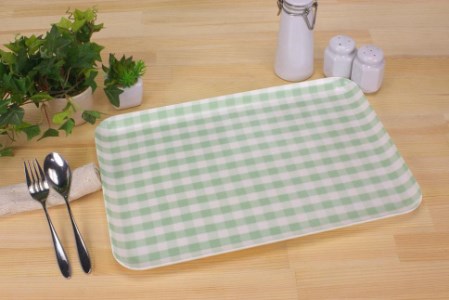 【グリーン×ピンク2枚組】 タツクラフト SR トレー L 39cm ミルキーチェック