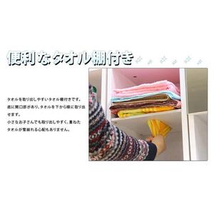 鏡面すきま収納タオルストッカー W30 ホワイト AKU1003482