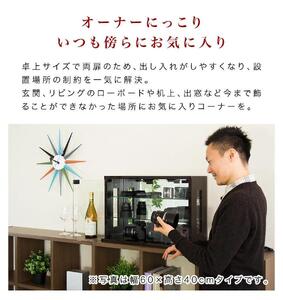 卓上コレクションケース 横型 ダークブラウン AKU100661302