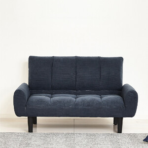 2Pコーデュロイソファー　ネイビーブルー